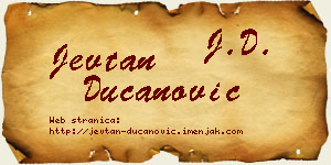 Jevtan Ducanović vizit kartica